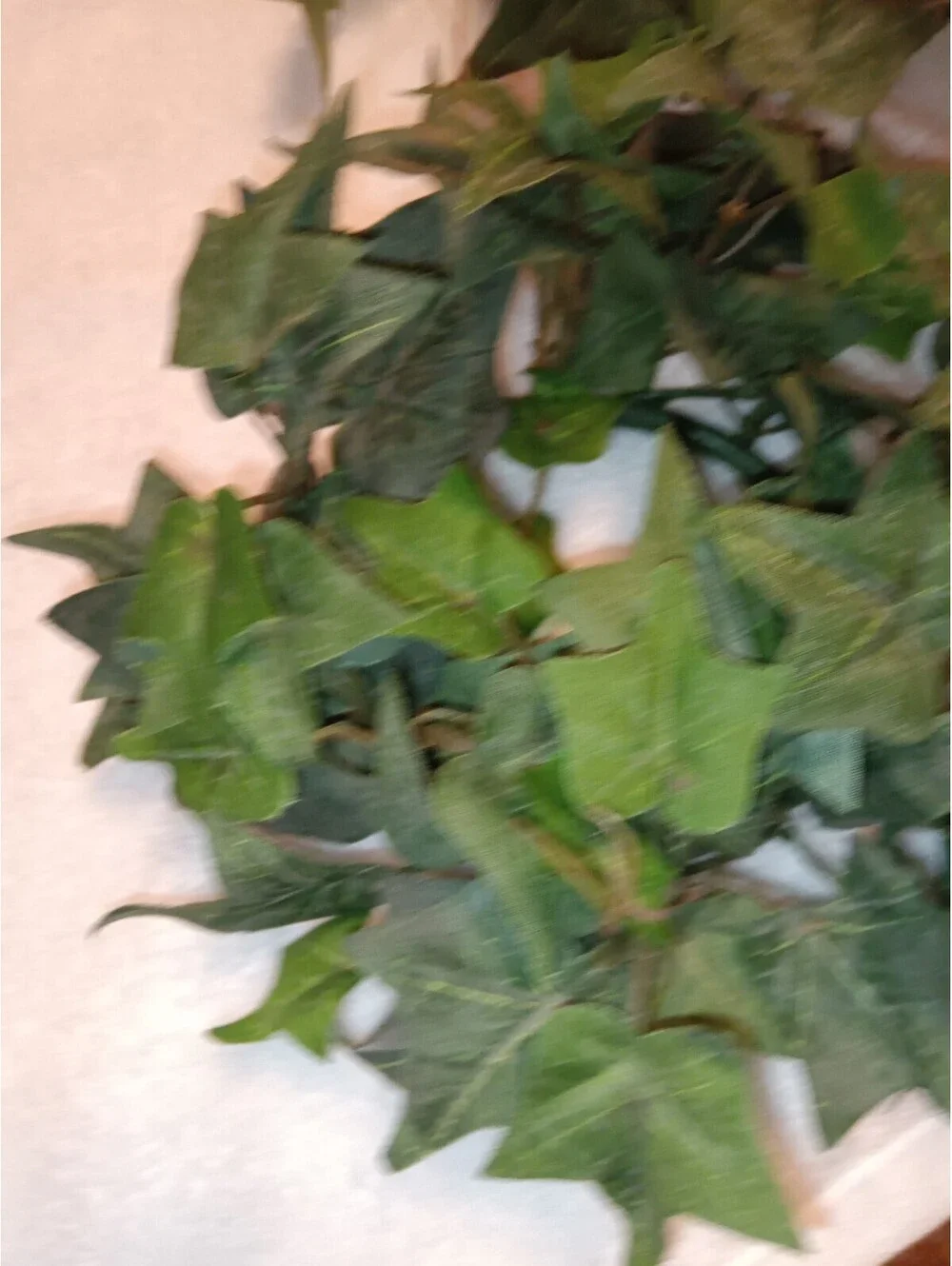 Set of 2 Artificial Ivy Candle Rings Wreaths Faux Greenery Table Decor